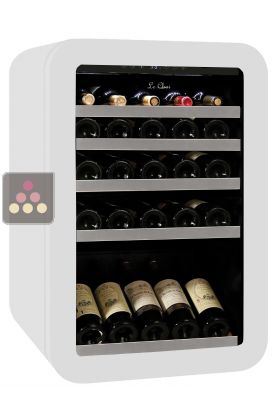 Mono-temperature wine cabinet for service - White finish