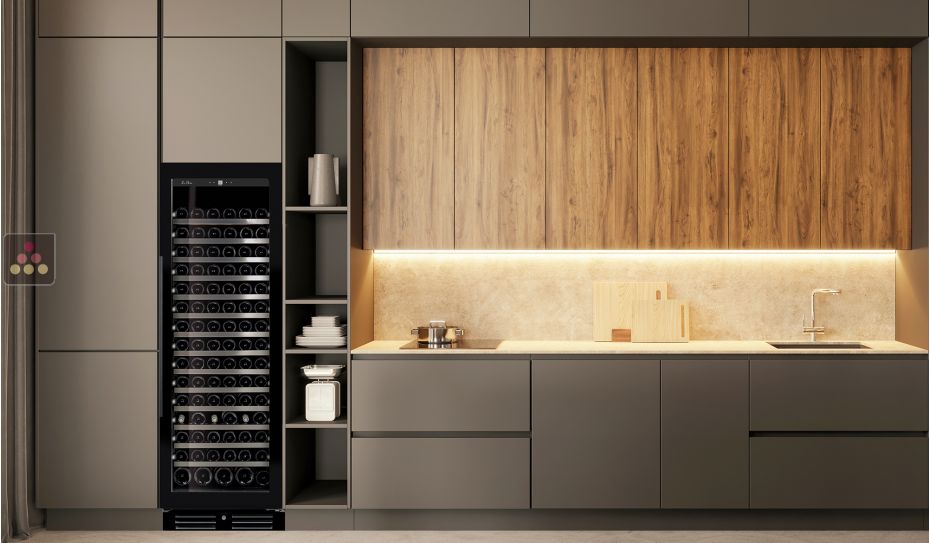 Built-in mono-temperature wine cellar for service