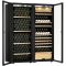 Combination of a single temperature wine cabinet and a 3 temperatures multipurpose wine cabinet - Mixed shelves - Full Glass door