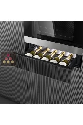 Built-in wine service cabinet with drawer - Customizable front