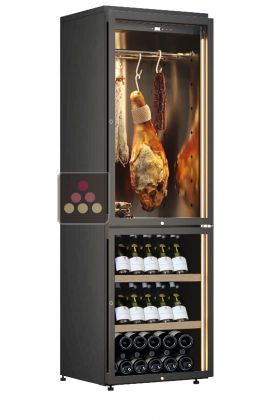 Combined wine service, cold meat and cheese cabinet