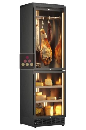 Built-in combination of cold cuts & cheese cabinets