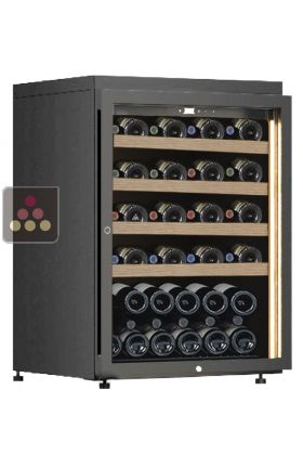 Freestanding single temperature wine cabinet for service - Sliding shelves
