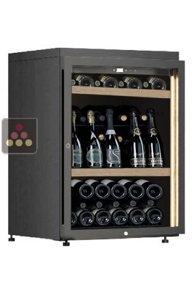 Freestanding single temperature wine cabinet for service - Mixed shelves