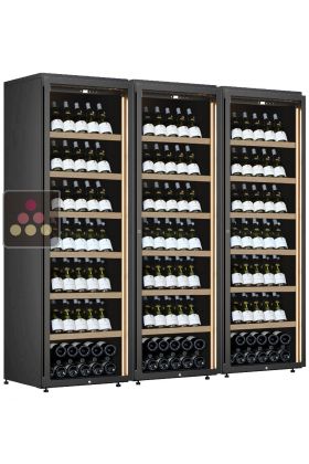 Combination of 3 Single temperature wine service or storage cabinets