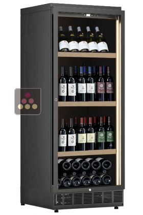 Single-temperature built-in wine cabinet for storage or service - Vertical bottle display