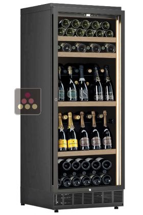 Single-temperature built-in wine cabinet for storage or service - Mixed shelves