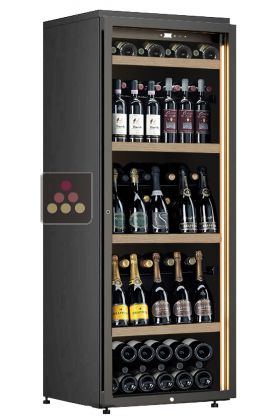 Single temperature freestanding wine cabinet for service or storage - Mixed shelves