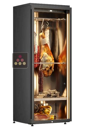 Freestanding refrigerated cabinet for cured meats