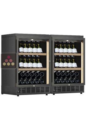 Built-in single temperature wine cabinet for wine storage or service