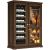 Built-in combination of a mono-temperature wine cabinet, a cheese and cured meat cabinet