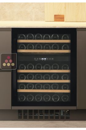 Multi-temperature built-in wine service and storage cabinet