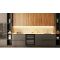 Multi-temperature built-in wine service and storage cabinet