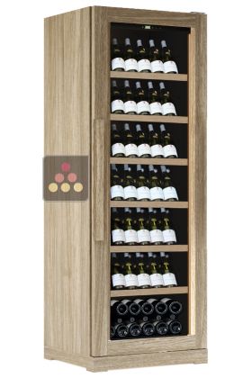 Single temperature wine cabinet for storage or service - Inclined bottles