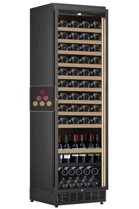 Single temperature built in wine cabinet for storage or service - Sliding shelves and drawers