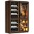 Combination of 2 wine cabinets, a cheese and cured meat cabinet - Inclined bottle display