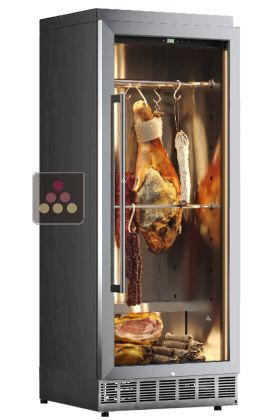 Built-in refrigerated cabinet for cured meats - Stainless steel front