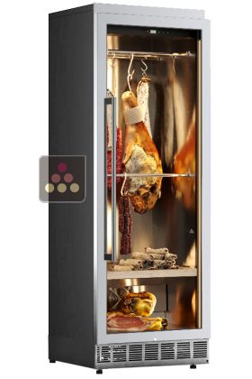 Built-in refrigerated cabinet for cured meats - Stainless steel front