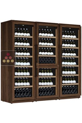Combination of 3 wine service or storage cabinets - 4 temperature