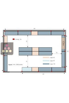 Arrangement of 5880 bottle cellars - Specific manufacturing Wine Merchant