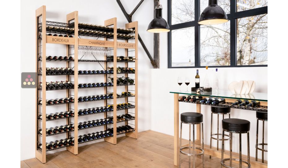 Arrangement of 770 bottle cellars - Specific manufacturing - Wood System