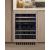 Dual temperature built in wine cabinet for storage and/or service - Push open door and customizable front