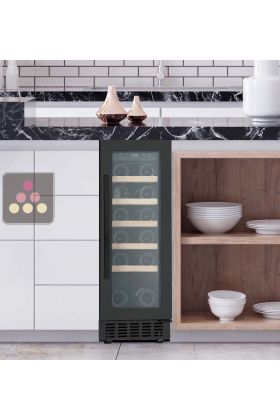 Mono-temperature built-in wine service cabinet