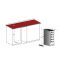 Mono-temperature built-in wine service cabinet