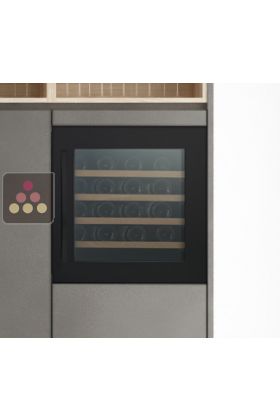 Mono-temperature built-in wine service cabinet 
