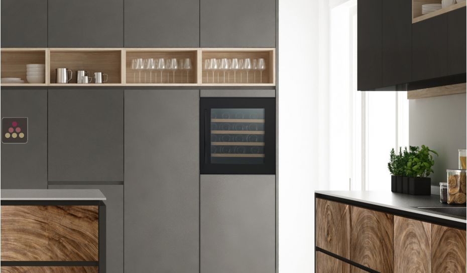 Mono-temperature built-in wine service cabinet 