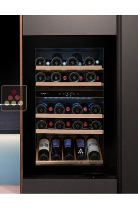 Dual temperature built in wine service cabinet - Push/Pull opening