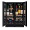 Dual temperature built-in wine cabinet for service