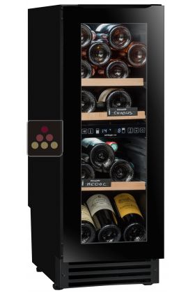 Dual temperature wine service cabinet