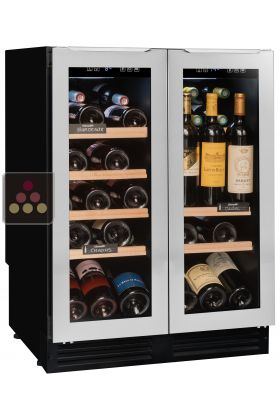 Dual temperature wine cabinet for service