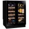 Dual temperature wine cabinet for service