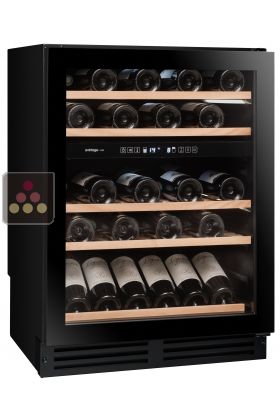 Dual temperature wine cabinet for storage and/or service