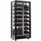 Professional multi-temperature wine display cabinet - 4 glazed sides - Inclined ans standing bottles - Wooden cladding