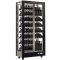 Professional multi-temperature wine display cabinet - 4 glazed sides - Inclined ans standing bottles - Wooden cladding