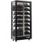 Professional multi-temperature wine display cabinet - 4 glazed sides - Inclined ans standing bottles - Wooden cladding