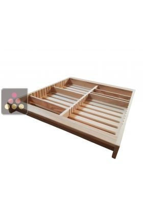 Solid wood shelf with dividers for cigars