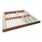 Solid wood shelf with dividers for cigars