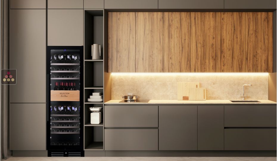 Built-in single temperature wine service cabinet