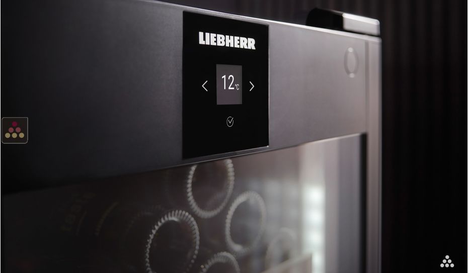 Connected single-temperature wine cabinet for ageing or service