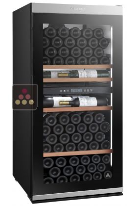 Connected 2 temperature wine cabinet for service and storage 