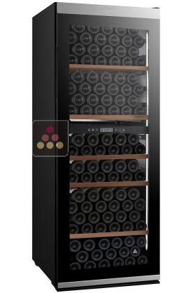 Connected 2 temperature wine cabinet for service and storage 