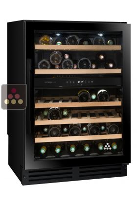 Dual temperature wine cabinet for storage and/or service