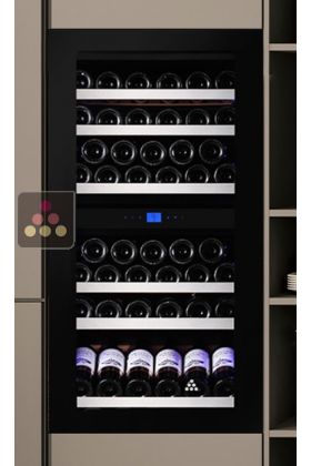 Dual temperature built in wine cabinet for service or aging self-ventilated