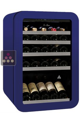 Mono-temperature wine cabinet for service - Blue finish