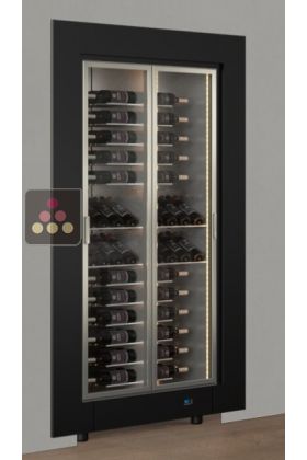 Professional built-in multi-temperature wine display cabinet - Mixt equipment - Flat frame