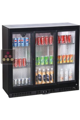 Built-in display fridge for installation under counter - 3 sliding doors